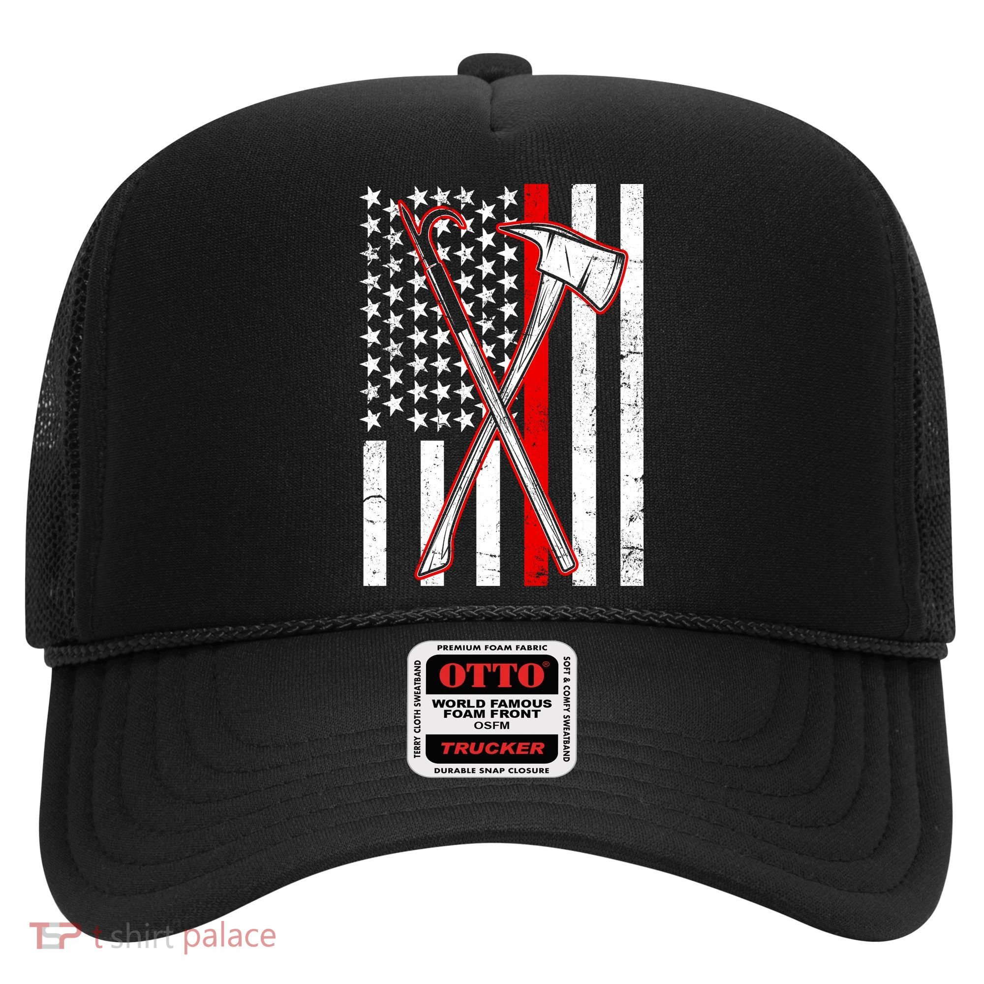 Firefighter US Flag Thin Red Line Hat