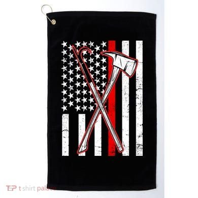 Firefighter US Flag Thin Red Line Golf Towel