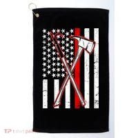 Firefighter US Flag Thin Red Line Golf Towel thumb 0