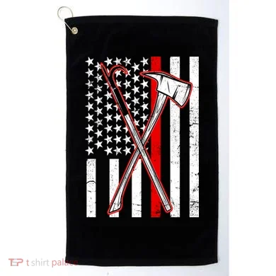 Firefighter US Flag Thin Red Line Golf Towel