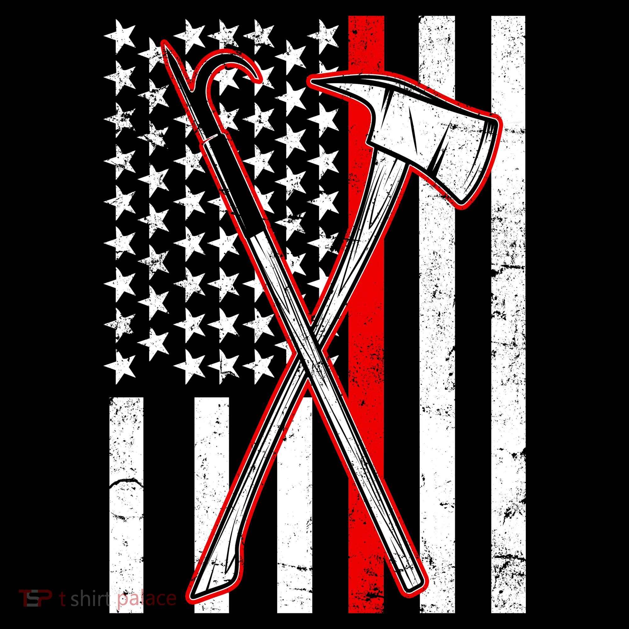 Firefighter US Flag Thin Red Line Visor