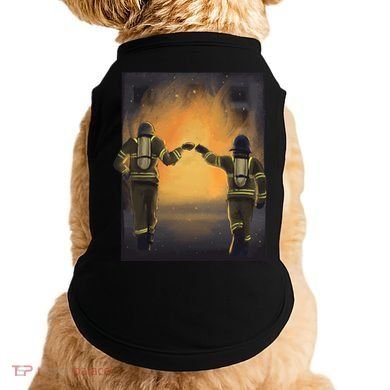 Firefighters Fist Bump  Doggie Tank