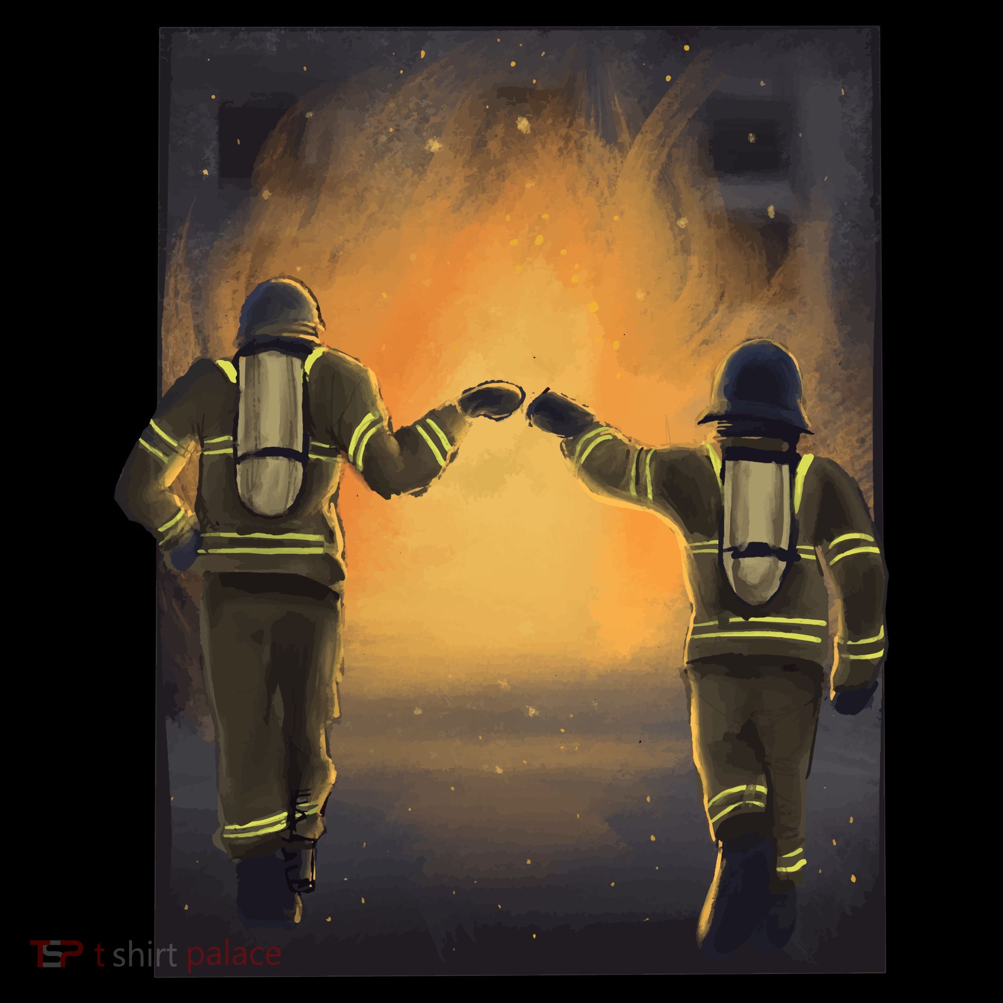 Firefighters Fist Bump  Sweatshirt