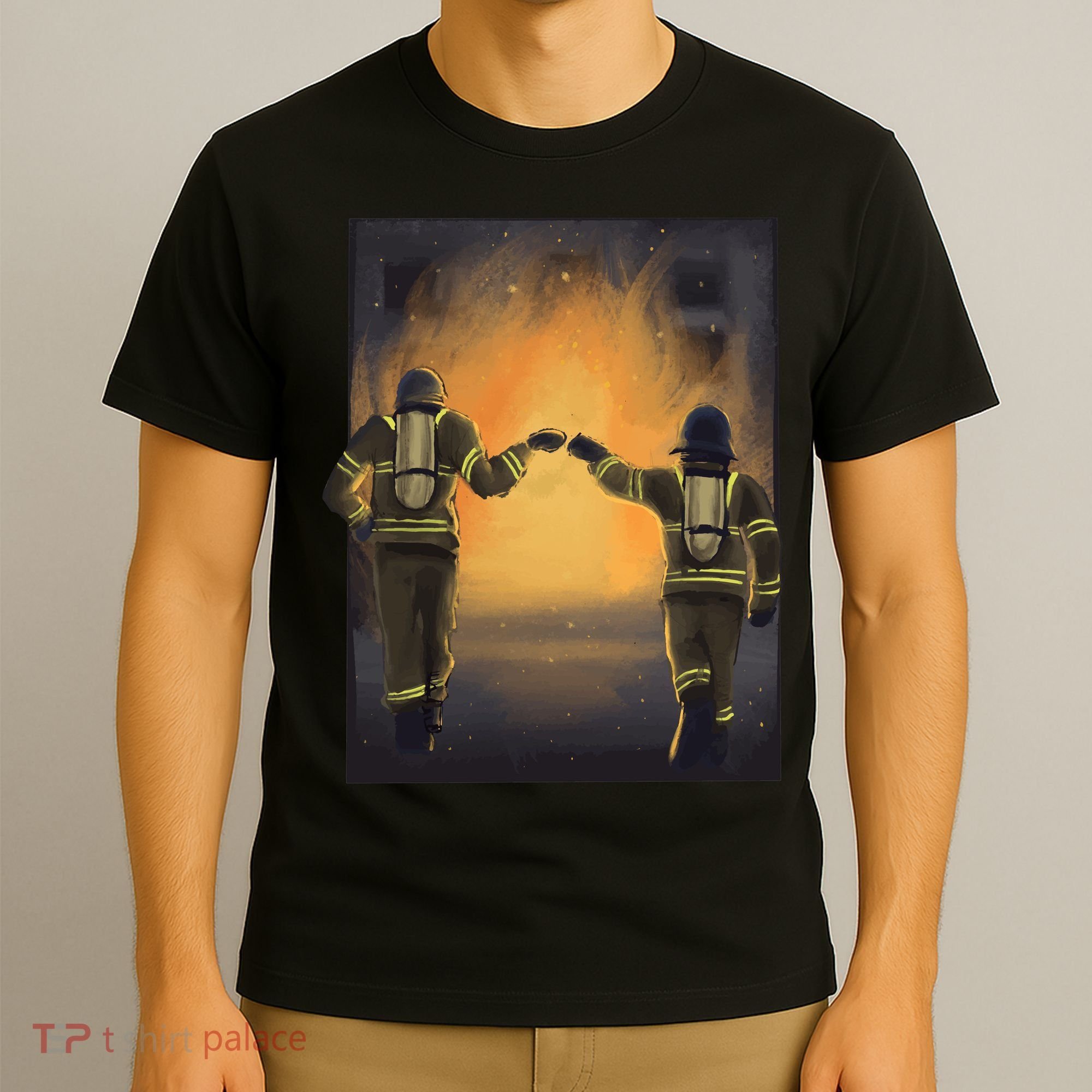 Firefighters Fist Bump  T-Shirt