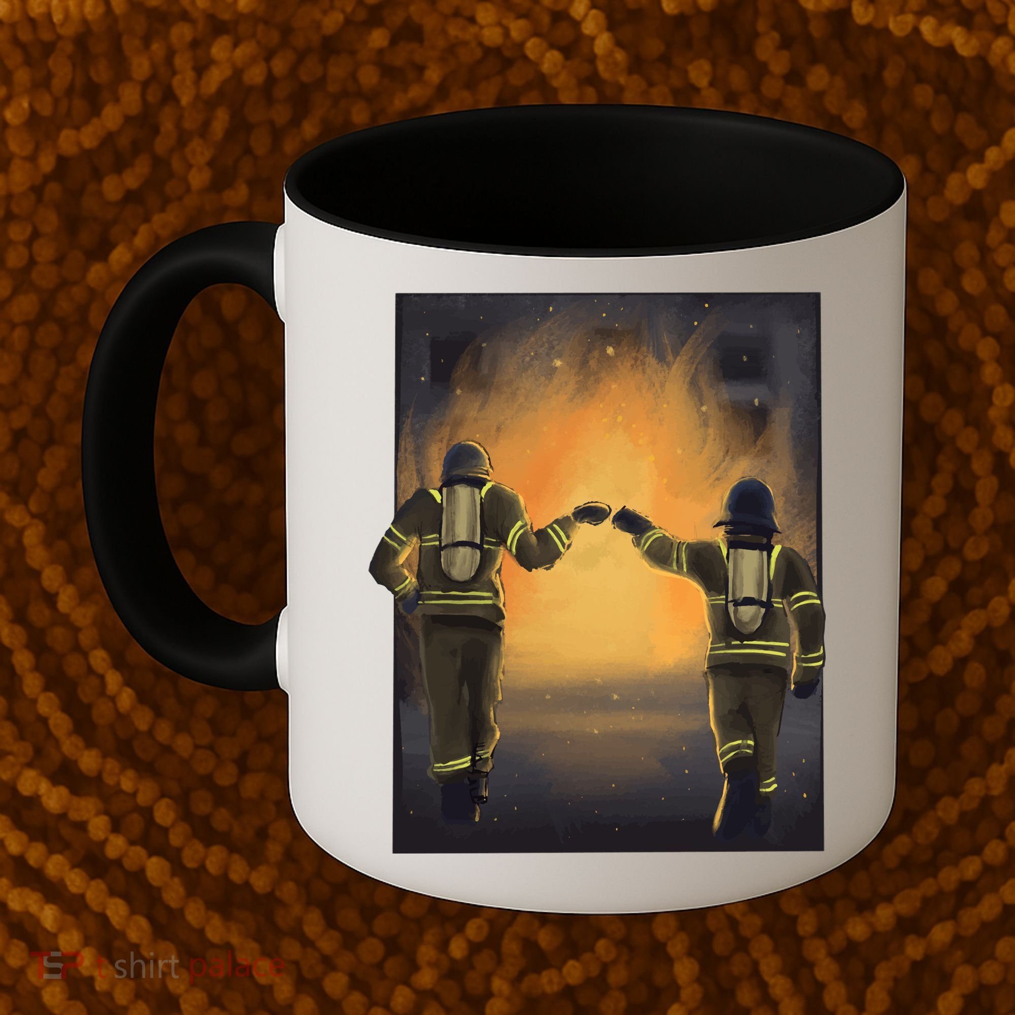 Firefighters Fist Bump  Coffee Mug