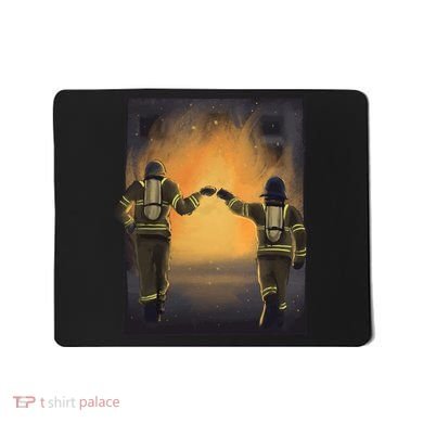 Firefighters Fist Bump  Mousepad