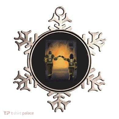 Firefighters Fist Bump  Ornament
