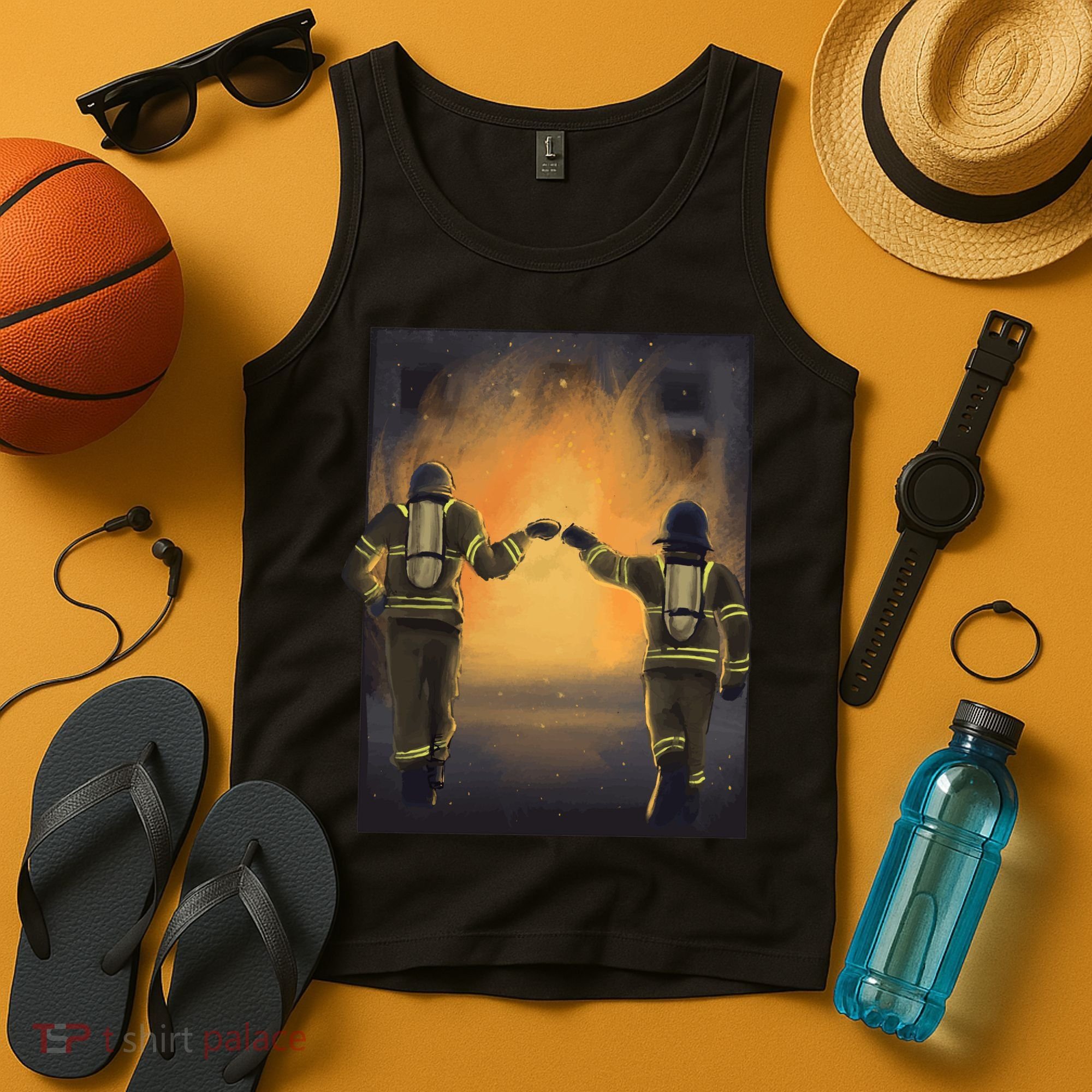 Firefighters Fist Bump  Tank Top