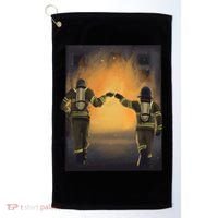 Firefighters Fist Bump  Golf Towel thumb 0