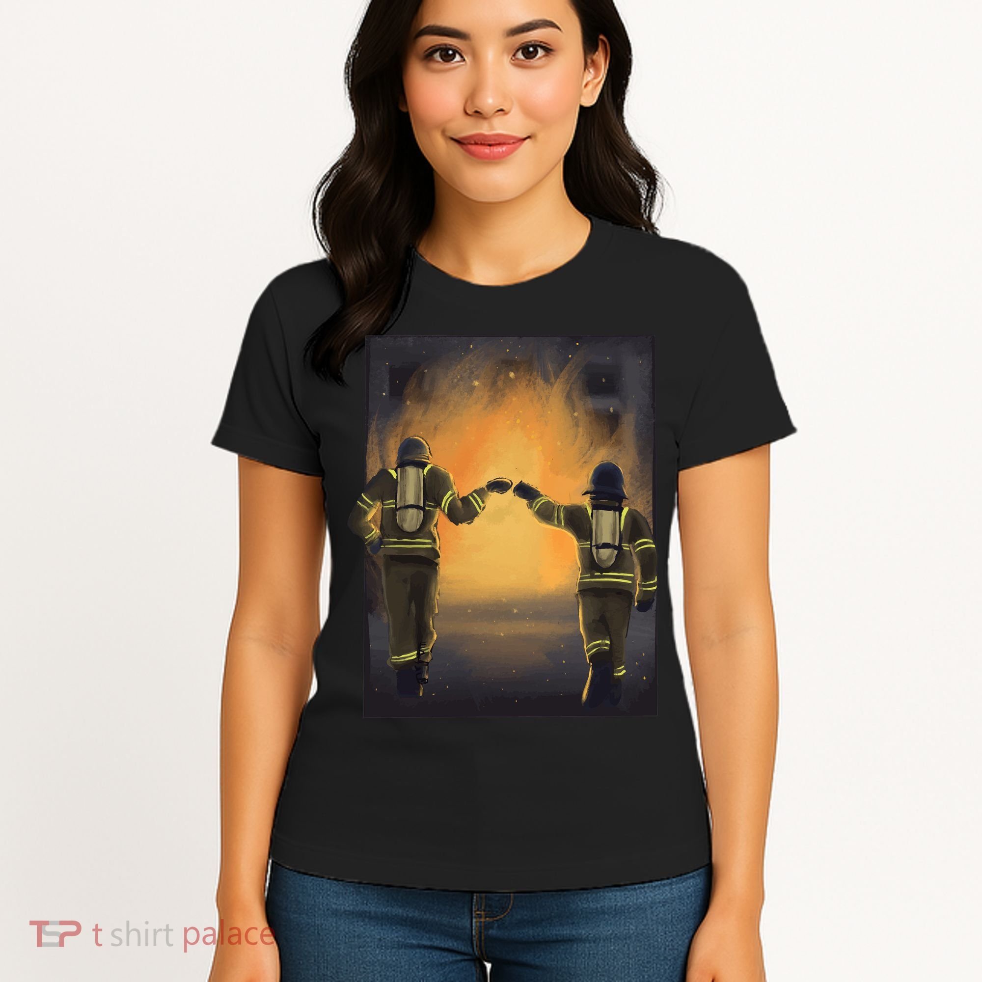Firefighters Fist Bump  Women's T-Shirt