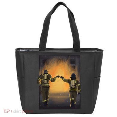 Firefighters Fist Bump  Tote Bag