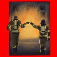 Firefighters Fist Bump  Santa Hat thumb 1