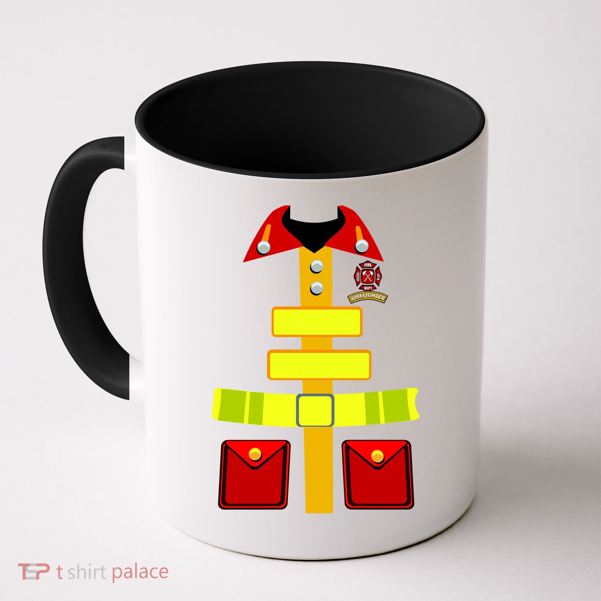 Fireman Costume Firefighter Halloween Uniform Coffee Mug