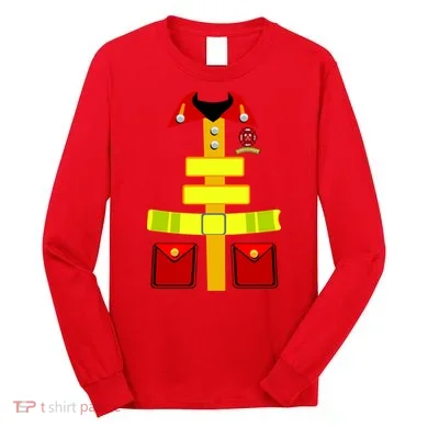 Fireman Costume Firefighter Halloween Uniform Long Sleeve Shirt