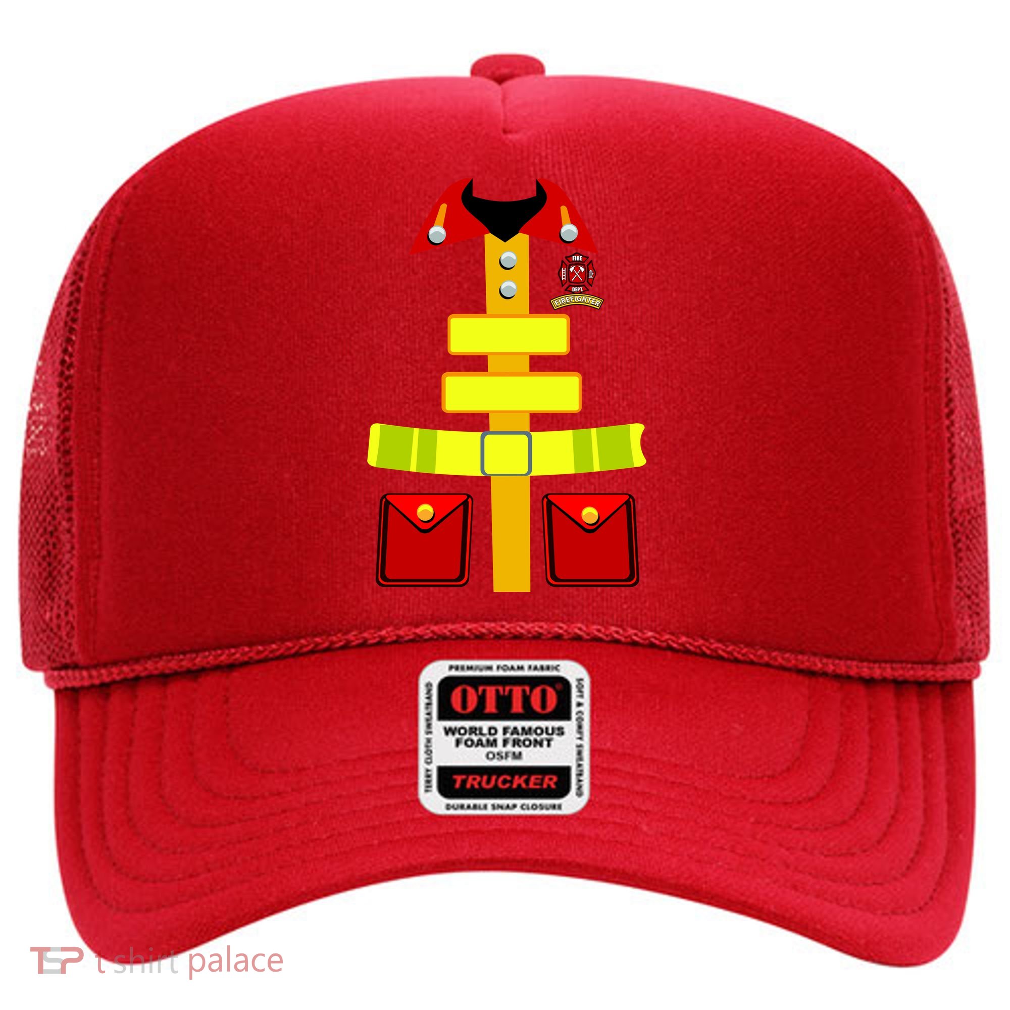 Fireman Costume Firefighter Halloween Uniform Hat