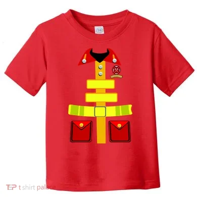 Fireman Costume Firefighter Halloween Uniform Toddler T-Shirt