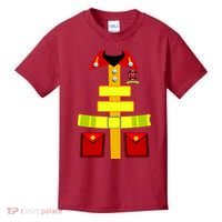 Fireman Costume Firefighter Halloween Uniform Kids T-Shirt thumb 0