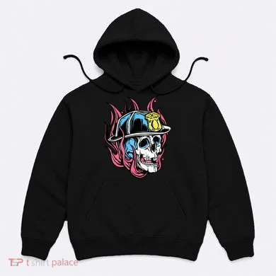 Fireman Skull Flame Hoodie