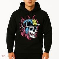 Fireman Skull Flame Hoodie thumb 2