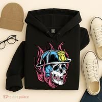 Fireman Skull Flame Hoodie thumb 4