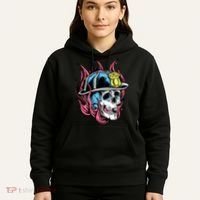 Fireman Skull Flame Hoodie thumb 5