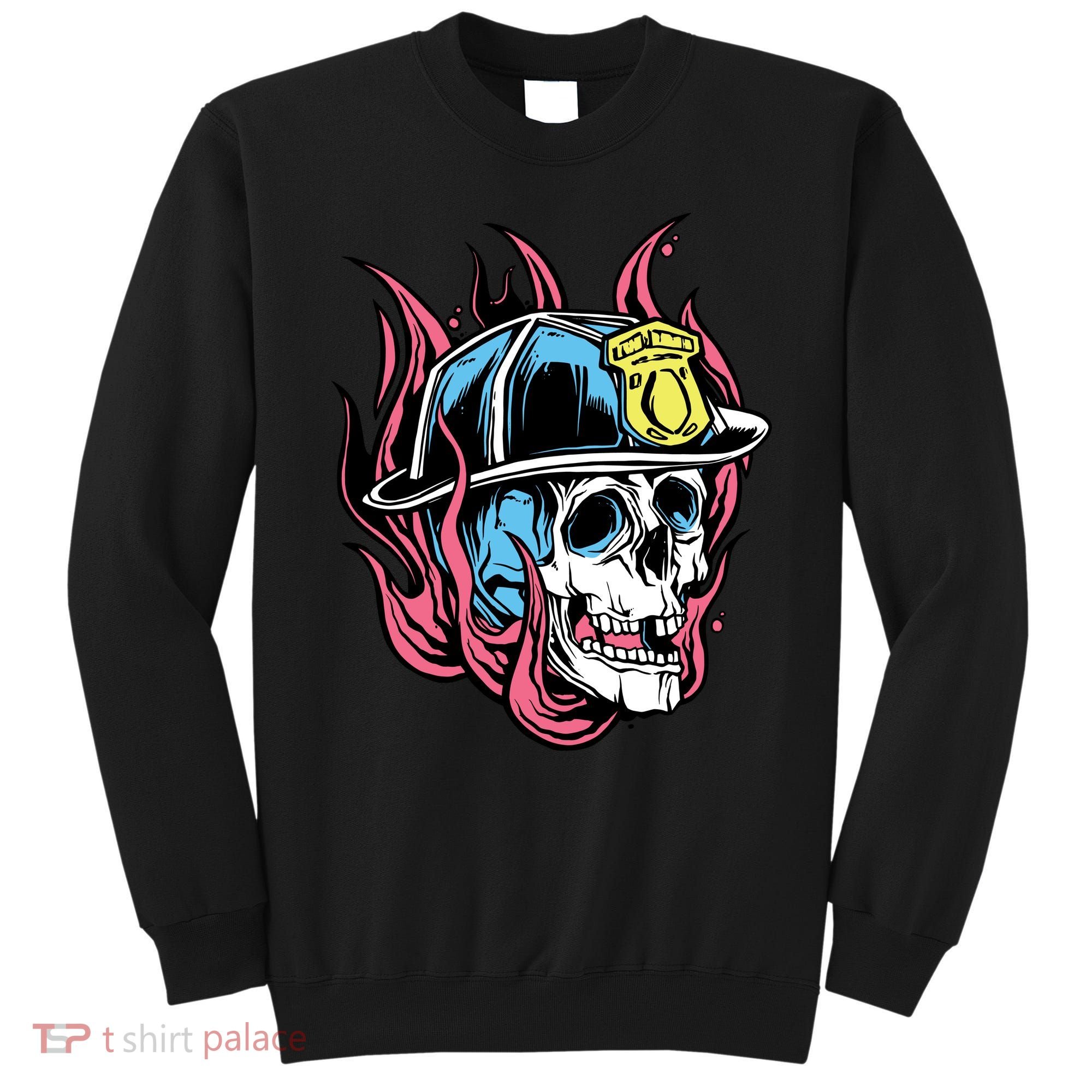 Fireman Skull Flame Sweatshirt