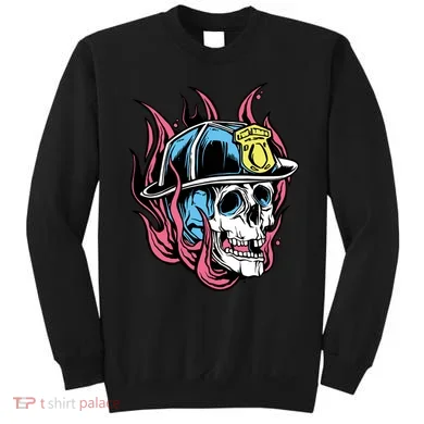 Fireman Skull Flame Sweatshirt