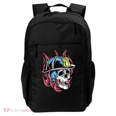 Fireman Skull Flame Backpack