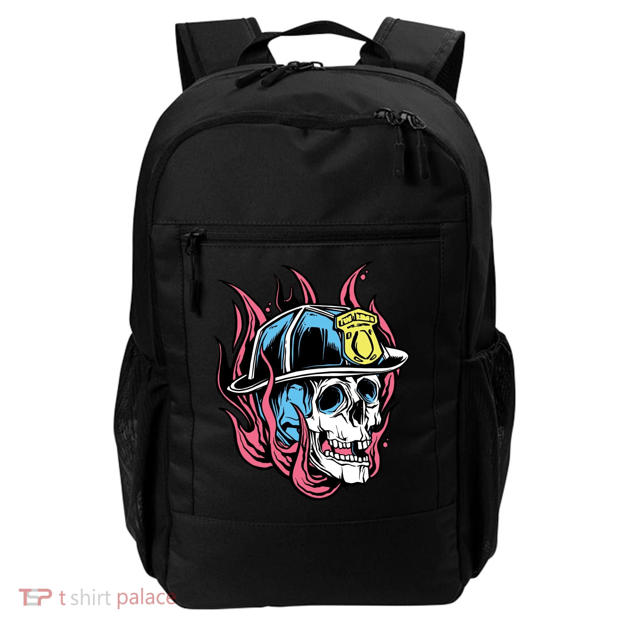 Fireman Skull Flame Backpack