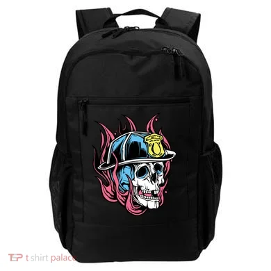 Fireman Skull Flame Backpack