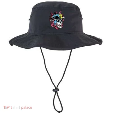 Fireman Skull Flame Bucket Hat