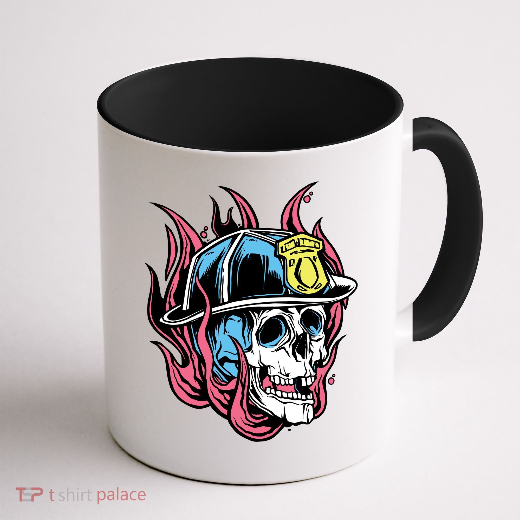 Fireman Skull Flame Coffee Mug