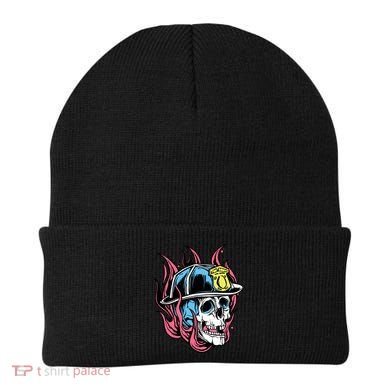 Fireman Skull Flame Beanie