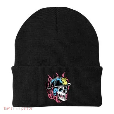 Fireman Skull Flame Beanie