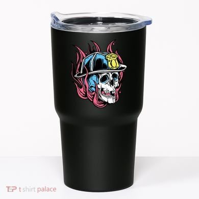 Fireman Skull Flame Tumbler