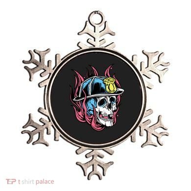 Fireman Skull Flame Ornament