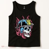Fireman Skull Flame Tank Top thumb 2