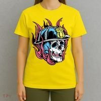 Fireman Skull Flame T-Shirt thumb 4