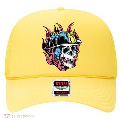 Fireman Skull Flame Hat