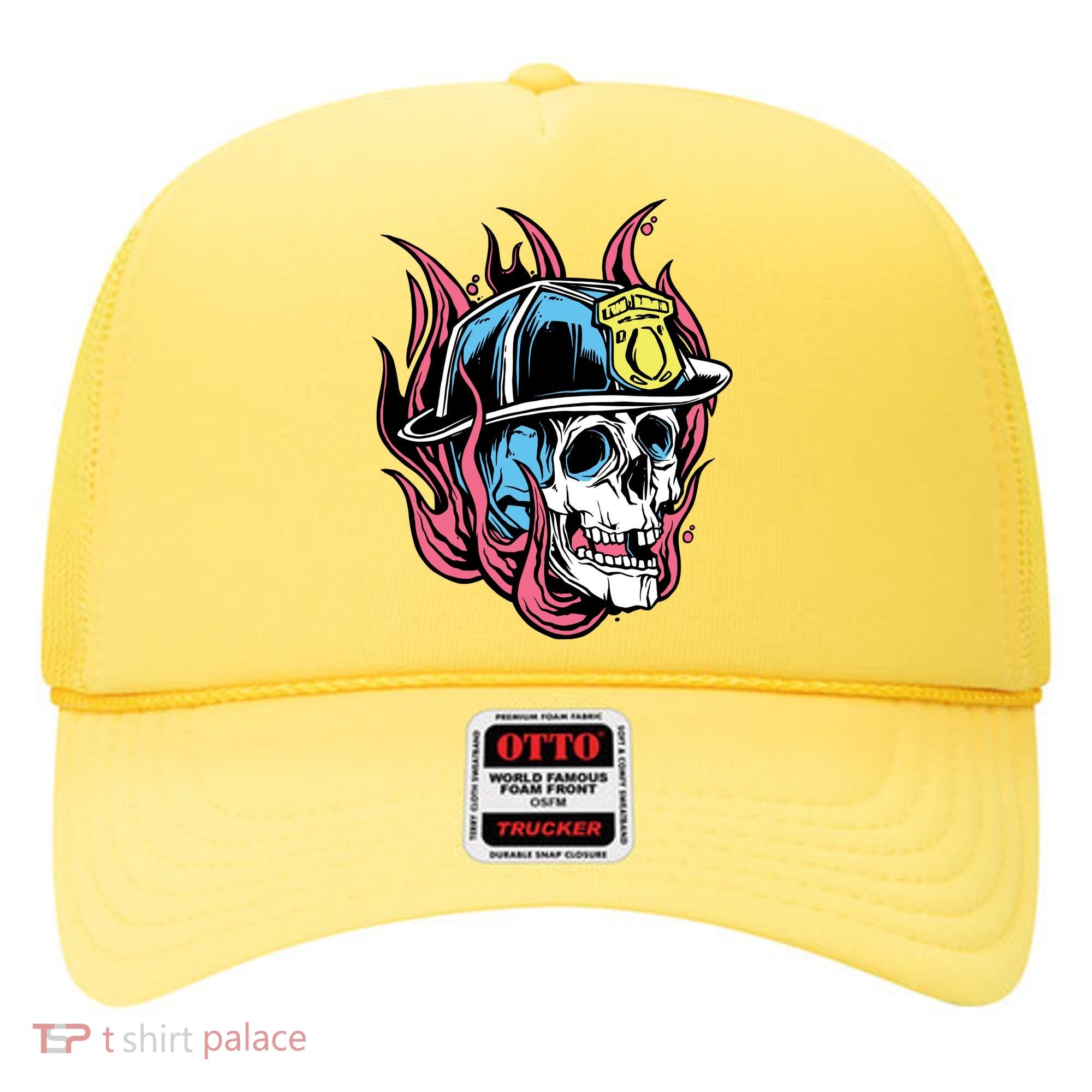 Fireman Skull Flame Hat
