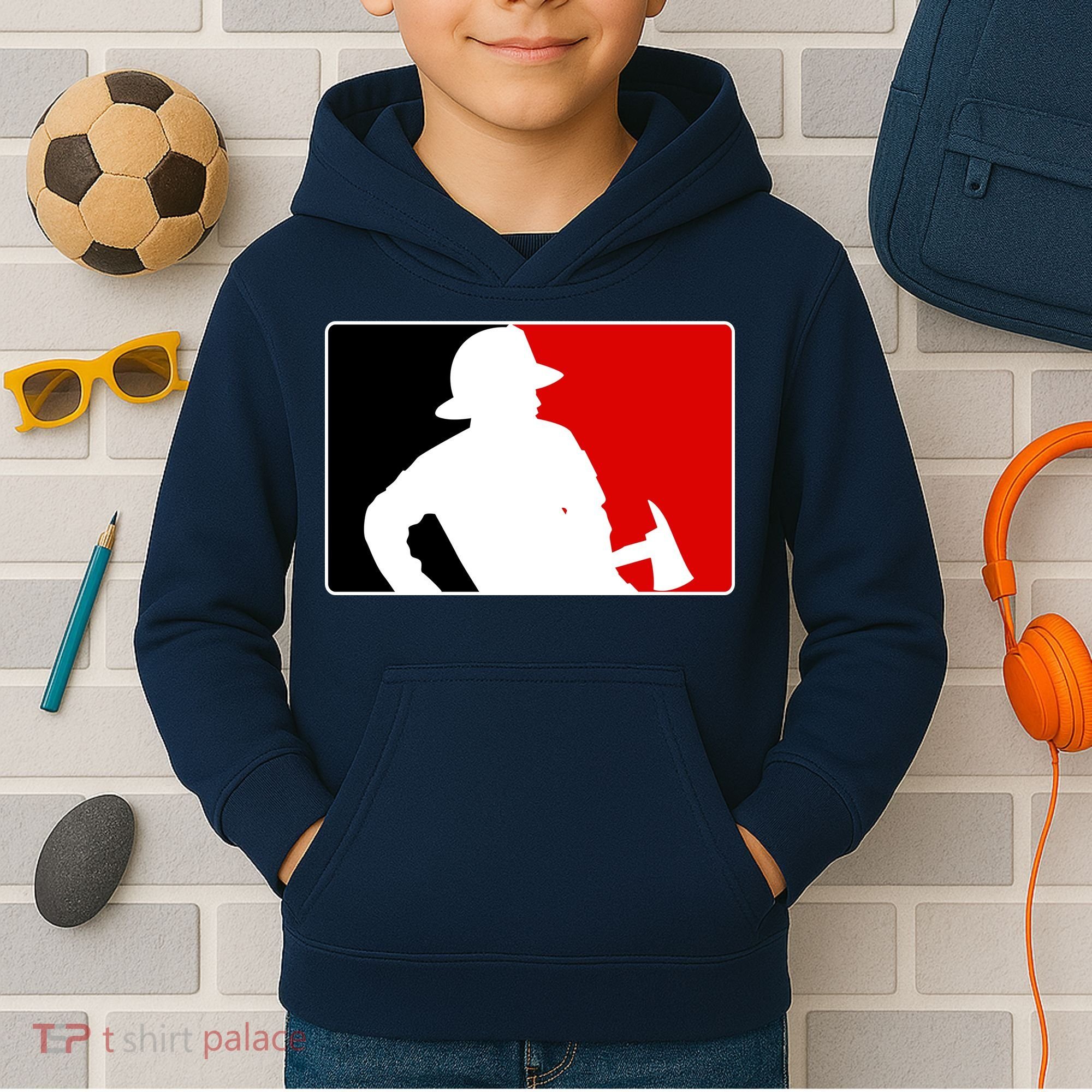 Fireman Team Logo Kids Hoodie
