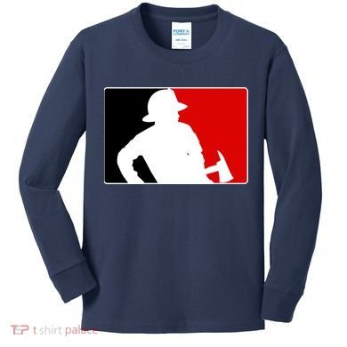 Fireman Team Logo Kids Long Sleeve Shirt