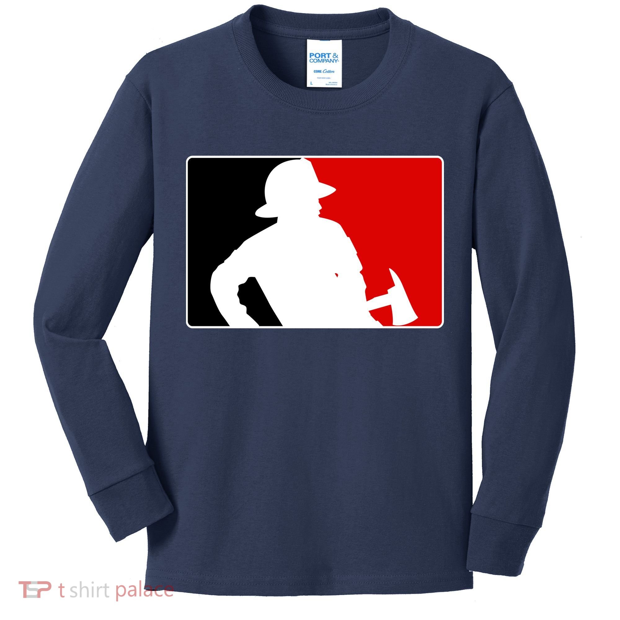 Fireman Team Logo Kids Long Sleeve Shirt