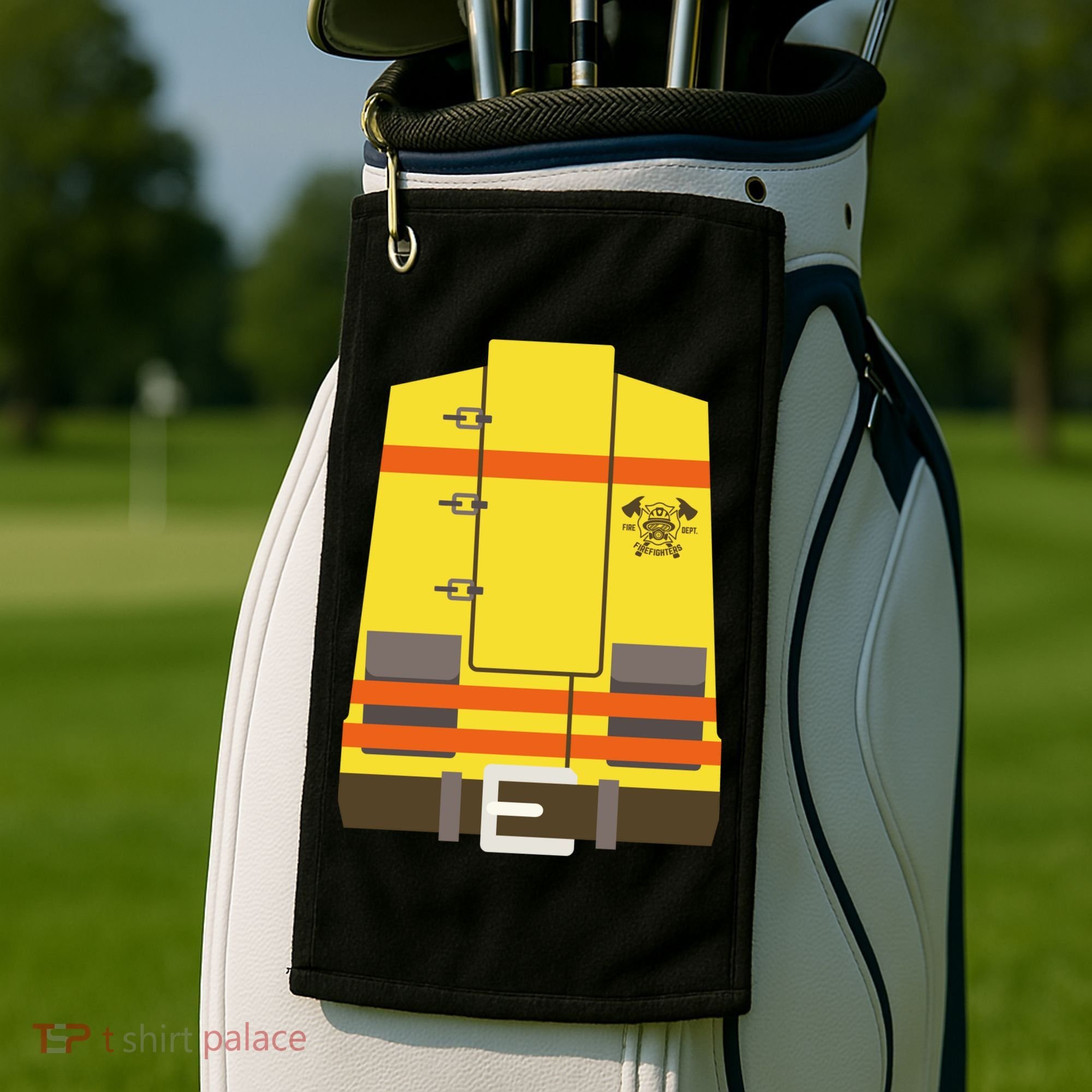 Fireman Uniform Costume Golf Towel