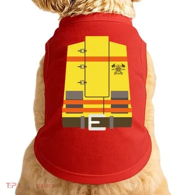 Fireman Uniform Costume Doggie Tank