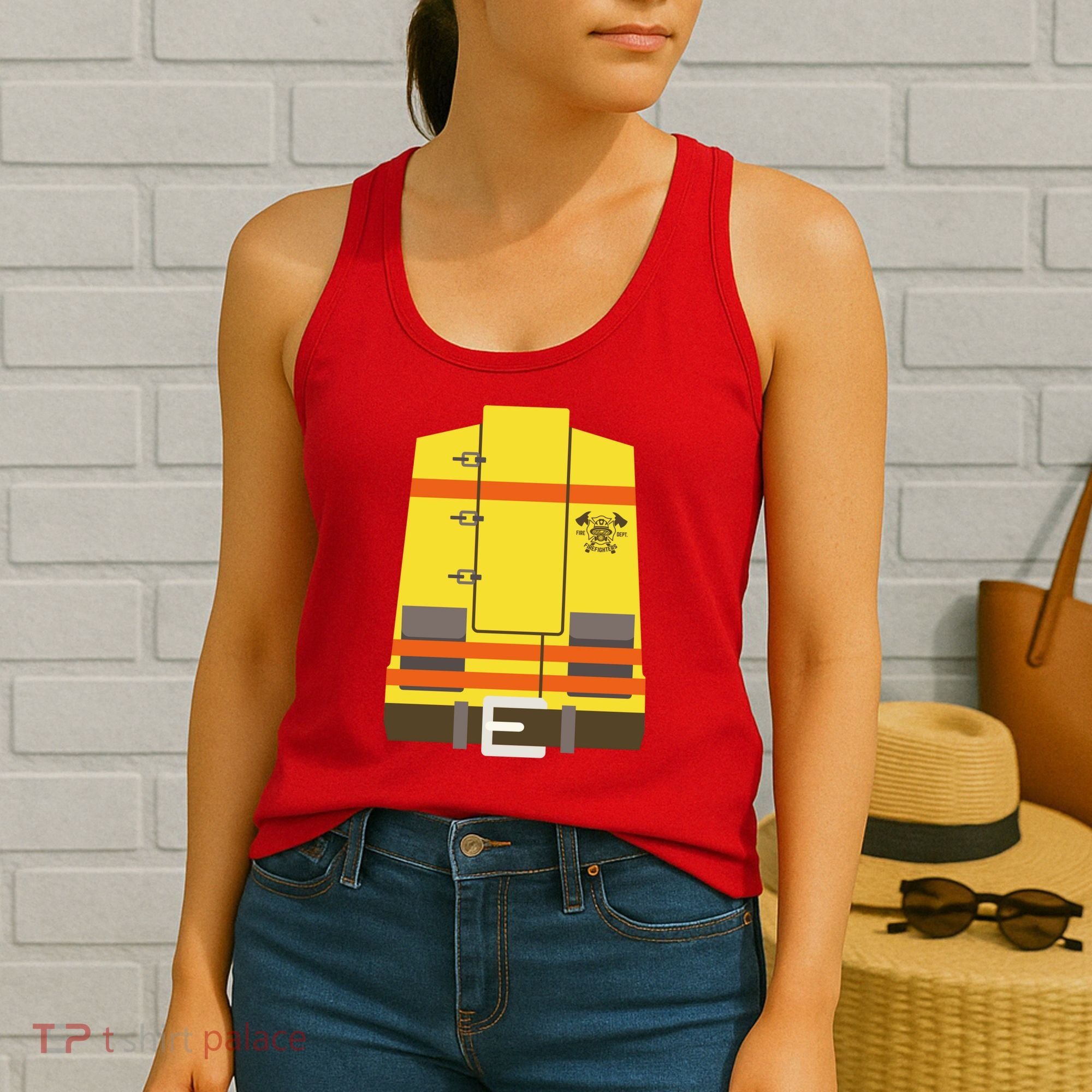 Fireman Uniform Costume Women's Tank Top