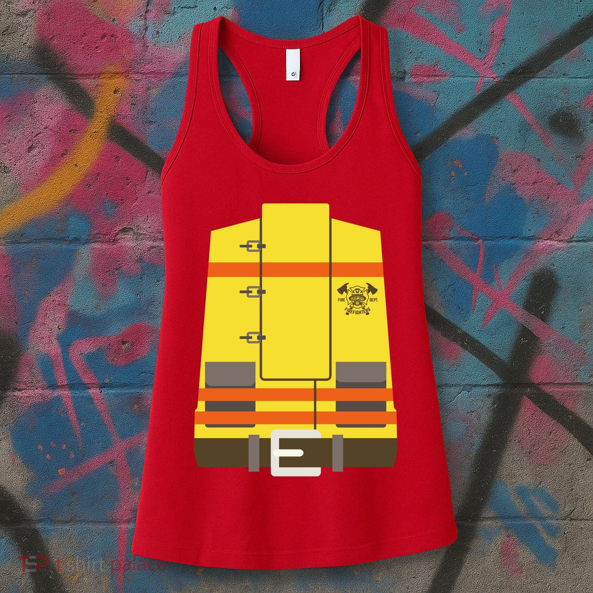 Fireman Uniform Costume Women's Tank Top