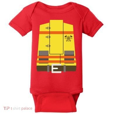 Fireman Uniform Costume Baby Bodysuit