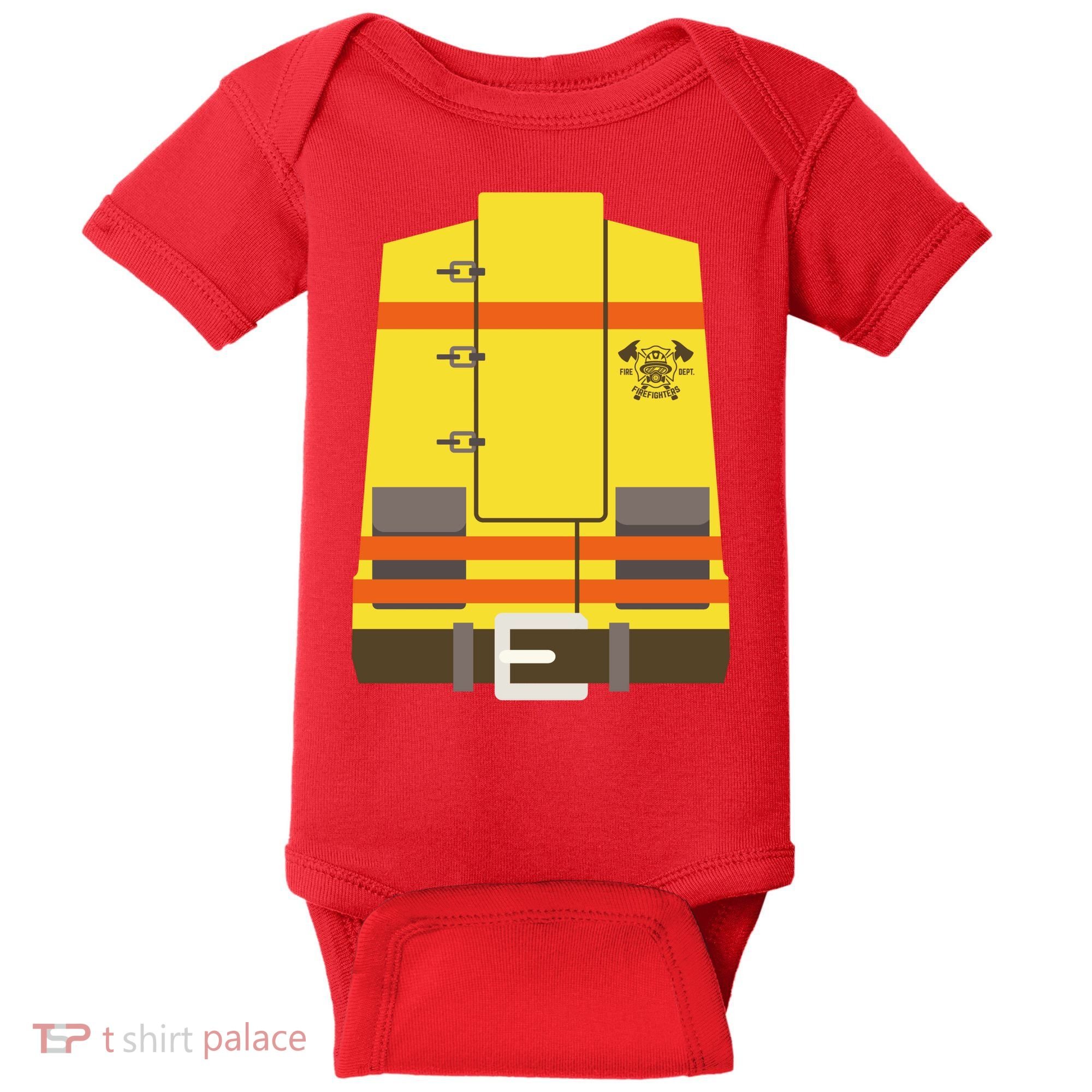 Fireman Uniform Costume Baby Bodysuit