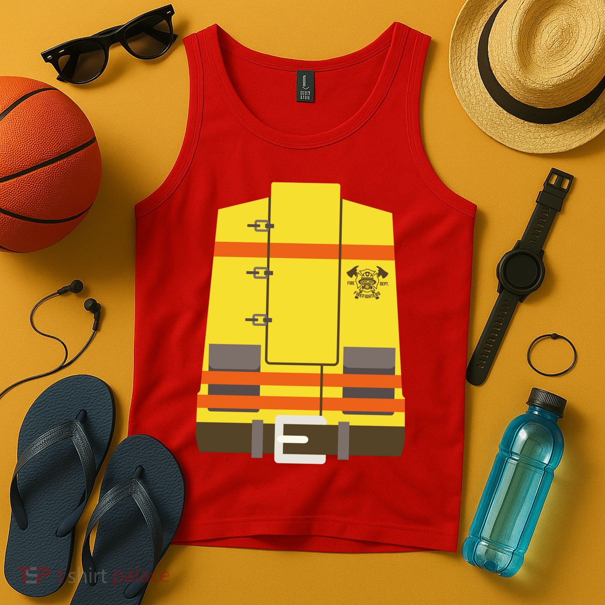 Fireman Uniform Costume Tank Top